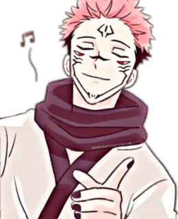 😌 Sukuna Jujutsu Kaisen @antoneessstickerchannel Anime, Jujutsu Kaisen, Sukuna, Manga, Cartoon, Charakter telegram sticker