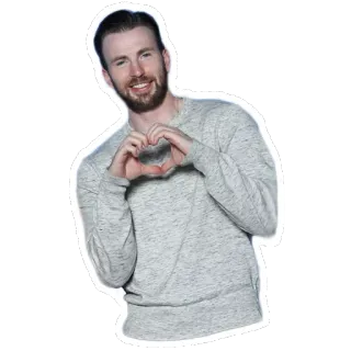 ❤️ Chris Evans acteur, célébrité, cœur, Chris Evans, star de cinéma telegram sticker