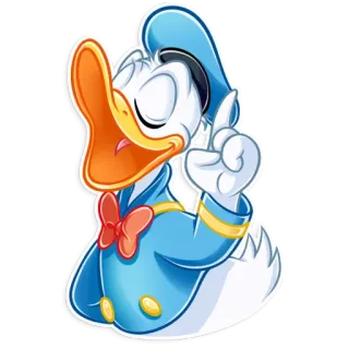 ☝️ Donald Duck pato donald, desenho animado, disney, personagem telegram sticker
