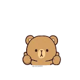 👍 orso, dito medio, offensivo, cartone animato, emoji, adesivo telegram sticker