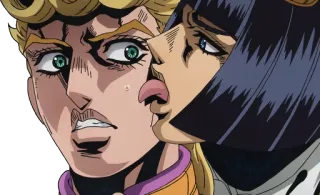 👅 Giorno Giovanna JoJo's Bizarre Adventure Anime, Kuss, Cartoon, Brünette, Giorno, Jojo whatsapp sticker