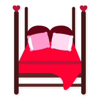 💤 lit, chambre, meuble, sommeil, repos, coeur, romance telegram sticker