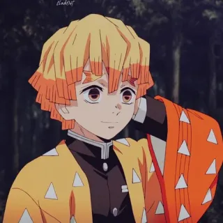 🧡 Zenitsu Agatsuma Demon Slayer Anime, Demon Slayer, Zenitsu, Personagem, Mangá telegram sticker