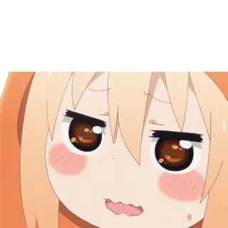 🙂 anime, cartoon, funny face, meme, cute, smug telegram sticker