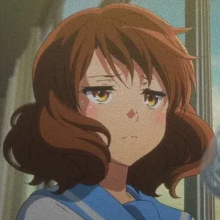 😒 Anime, Hoạt hình, Cô gái, Buồn, Nhân vật telegram sticker