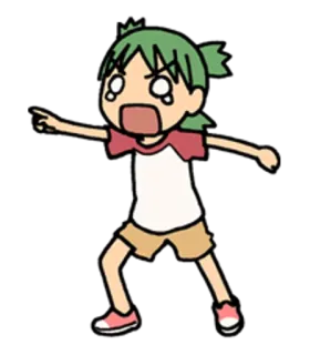 😱 애니메이션, 만화, 화난, 가리키는, 캐릭터, 밈 telegram sticker