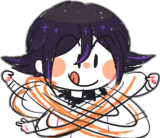 🎈 Kokichi Oma Danganronpa V3: Killing Harmony 애니메이션, 게임, 오마 코키치, 단간론파 telegram sticker