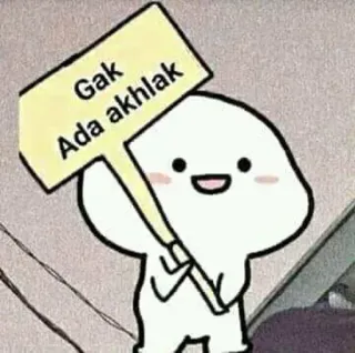 🖐 Gak Ada akhlak niedlich, Schild, Cartoon, Figur telegram sticker