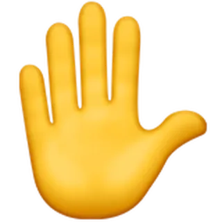 ✋ 손, 제스처, 정지, 노란색 telegram sticker