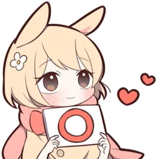 ⭕ 动漫, 兔子, 可爱, 卡通, 卡哇伊, 角色, 艺术 telegram sticker