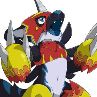 💙 Garurumon Digimon Anime, Monster, Garurumon, Digimon, Cartoon, Digital Monster telegram sticker