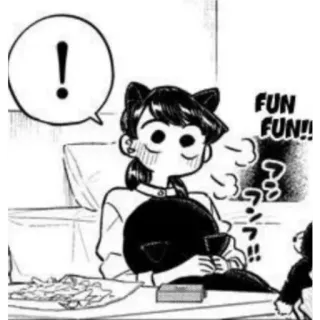 🙂 Komi Shouko Komi Can't Communicate FUN
FUN!! anime, manga, cat ears, cute, exclamation, fun whatsapp sticker