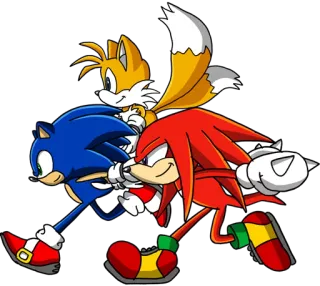 💨 Sonic sonic, tails, knuckles, kartun, karakter, persahabatan telegram sticker