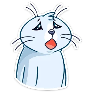 😓 binatang, kucing, kartun, stiker, ekspresi, lucu telegram sticker
