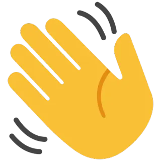 👋 wave, hand, hello, goodbye, emoji telegram sticker