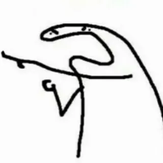 😡 streepfiguur, gebaar, cartoon, meme, tekening telegram sticker