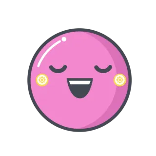 😜 Emoji, Rosa, Carino, Espressione, Faccia, Felice telegram sticker