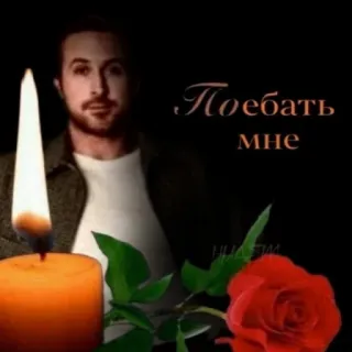 🧑‍🏫 Поебать мне russian, candle, rose, ryan gosling, insensitive, offensive telegram sticker