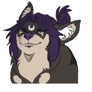 😏 Furry, Anthro, Animal, Perro, Personaje, Dibujos animados telegram sticker