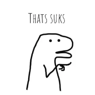 ☁️ THATS SUKS dessin animé, offensant, humour, mème telegram sticker
