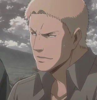 ⚔️ Reiner Braun Attack on Titan อนิเมะ, ทหาร, จริงจัง, ตัวละคร, ไรเนอร์, ผ่าพิภพไททัน whatsapp sticker