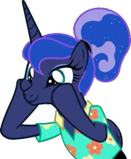 😍 Princess Luna My Little Pony cartoon, pony, cute, princess, luna, unicorn, anime, sticker telegram sticker