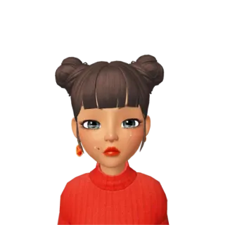 😭 dessin animé, avatar, fille, brune, mignon, art numérique telegram sticker