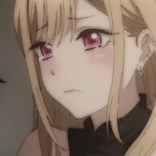 😞 Marin Kitagawa My Dress-Up Darling Anime, Manga, Marin Kitagawa, My Dress-Up Darling, triste, carino telegram sticker
