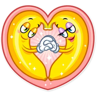 💑 coração, amor, casal, desenho animado, fofo telegram sticker