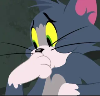 🤍 Tom Cat Tom and Jerry 만화, 고양이, 웃긴, 충격, 당황, 톰과 제리 telegram sticker