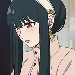 🗡 Yor Forger Spy x Family Anime, Yor Forger, Spy x Family, Personnage, Femme, Dessin animé telegram sticker