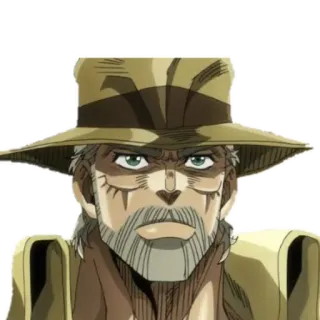 🙁 Joseph Joestar JoJo's Bizarre Adventure Anime, Le bizzarre avventure di JoJo, Joseph Joestar, Personaggio, Adesivo telegram sticker