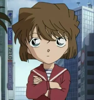 😳 Ai Haibara Detective Conan Anime, Kreskówka, Dziewczyna, Detektyw Conan, Ai Haibara, Manga telegram sticker