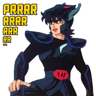 😝 PRRRRRRRRRRRRRRRRRRRRRRRRR Anime, Armatura, Guerriero, Cartone animato, Combattente telegram sticker
