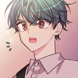 👒 动漫, 漫画, 男孩, 震惊, 惊讶 telegram sticker