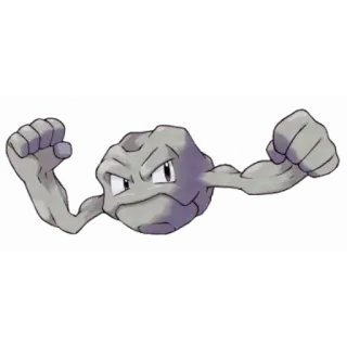 🔵 Geodude pokemon, geodude, type roche, monstre, jeu vidéo telegram sticker