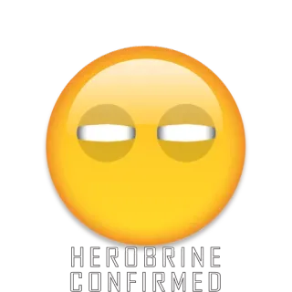 😑 Herobrine Minecraft HEROBRINE CONFIRMED minecraft, herobrine, jogo, meme, confirmado, personagem telegram sticker