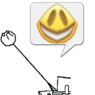 😼 человечек, эмодзи, компьютер, рисунок, мем, юмор telegram sticker