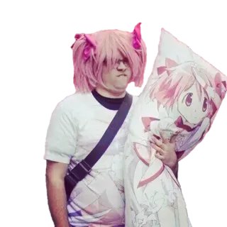 😠 Madoka Kaname Puella Magi Madoka Magica Anime, Dakimakura, Cosplay, Otaku, Waifu, Manga telegram sticker
