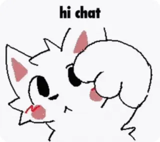 👋 hi chat mèo, dễ thương, hoạt hình, xin chào, trò chuyện, động vật, thú cưng telegram sticker