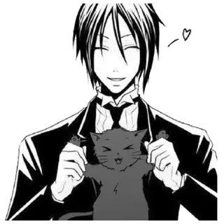 ❤ Sebastian Michaelis Black Butler Anime, Katze, Sebastian, Black Butler telegram sticker