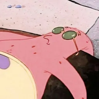🧽 Patrick Star SpongeBob SquarePants Patrick Star, SpongeBob, Cartoon, Sonnenbrille, Strand, Entspannung, Pinker Seestern whatsapp sticker