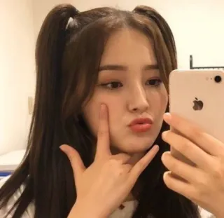 🧚‍♀ Nancy orang, selfie, wanita, idola, Korea, Asia whatsapp sticker