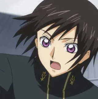 🥀 Lelouch Lamperouge Code Geass 애니메이션, 를르슈, 람페르지, 코드 기아스, 충격 telegram sticker