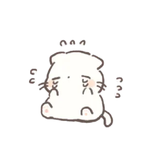💌 三起季 猫, 可爱, 悲伤, 卡哇伊, 动画, 贴纸 telegram sticker