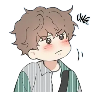 😢 UHG Мультфильм, Злой, Выражение, Милый, Стикер telegram sticker