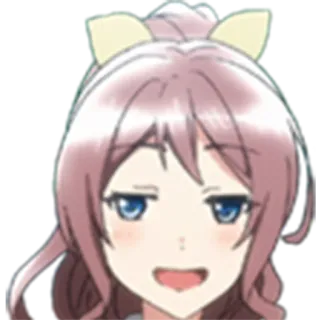 😏 アニメ, キャラクター, 女の子, カートゥーン, ドヤ顔, 表情 whatsapp sticker