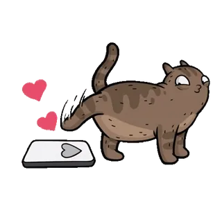 😘 cat, love, heart, cute, animal, sticker telegram sticker