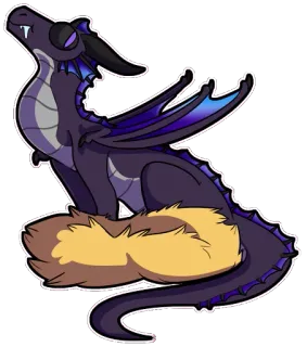 🍳 dragão, fantasia, desenho animado, criatura mítica, animal telegram sticker