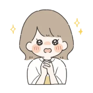 🌟 autocollant, dessin animé, fille, mignon, étincelle, animé, illustration telegram sticker